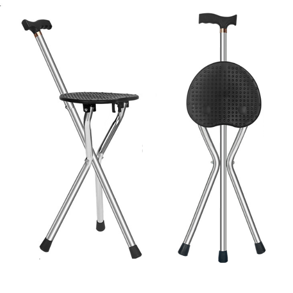 Multi-Cane™ Bastón Graduable Con Silla Plegable (Soporte 100 Kg)