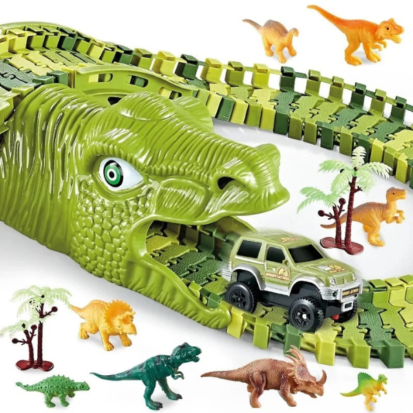 Jurassic Track™ Pista de Carreras Mundo de Dinosaurios (240 pcs) 🦖