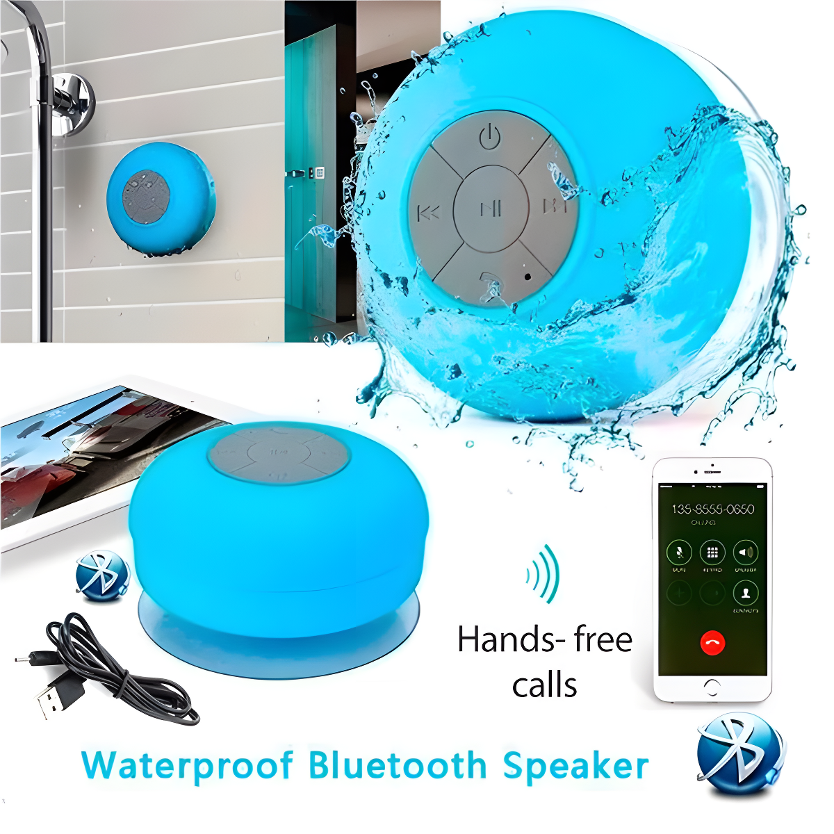 WaterMusic™ Parlante Inalámbrico Con Bluetooth Para Ducha