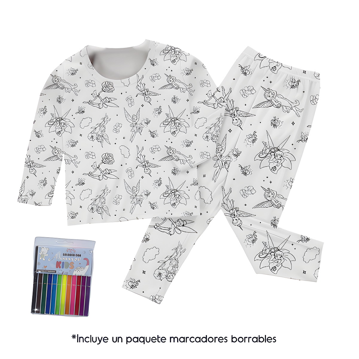 ColorME™ - Pijama Para Niños Coloreable (Obsequio Marcadores)