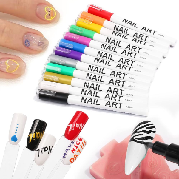 NailArt™ Set de Bolígrafos Para Decoración de Uñas (12 Unds)💅🏻