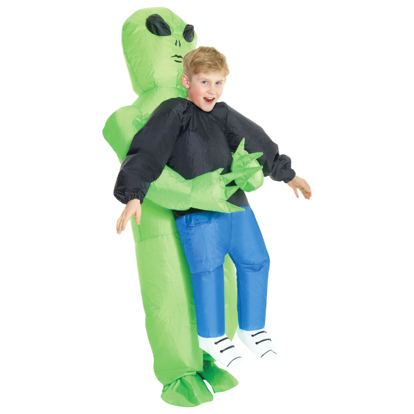 ¡El Alien me Quiere Robar! 👽 Disfraz Inflable (Hasta 1.65 cm)