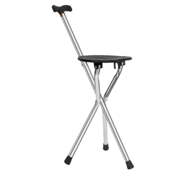 Multi-Cane™ Bastón Graduable Con Silla Plegable (Soporte 100 Kg)