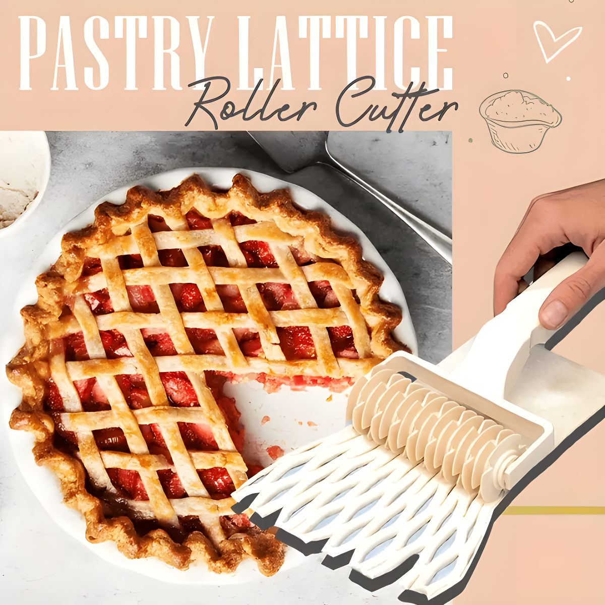 Roller Pastry™ Rodillo Cortador de Tejidos Para Masa