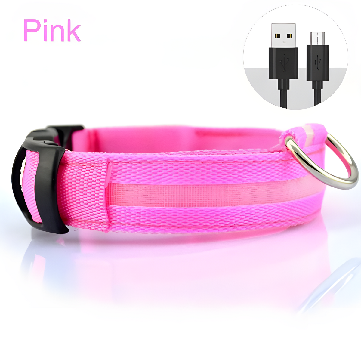 Collar Anti-Pérdida de Mascotas Con Luz Led Recargable