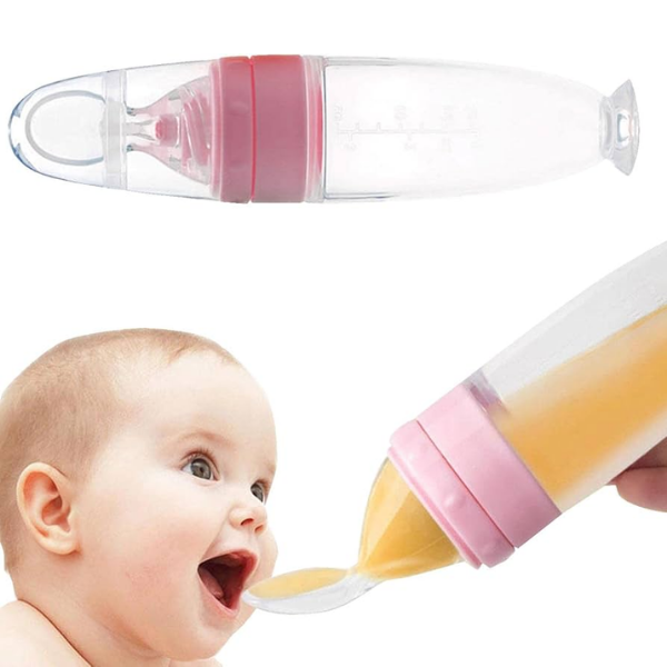 BabyFood™ Cuchara/Biberón de Silicona Para Bebé