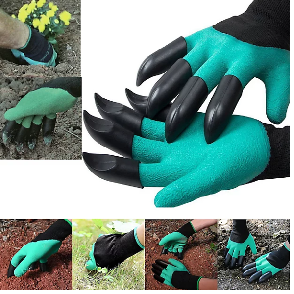 GardenGloves™ - 1 Par de Guantes de Jardinería (4 Garras)