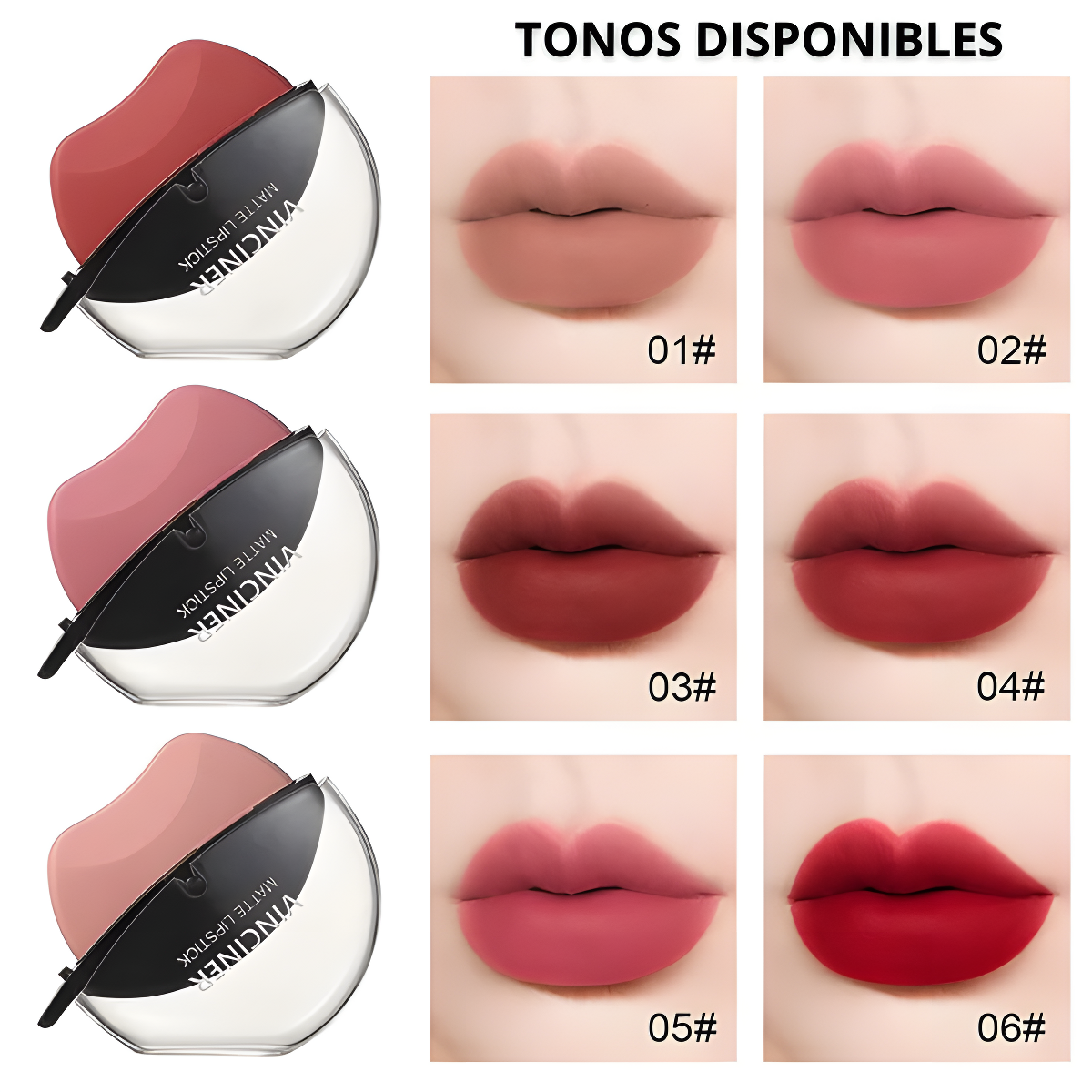 MatteLips™ Lápiz Labial Mate Duradero/Aplicación Rápida