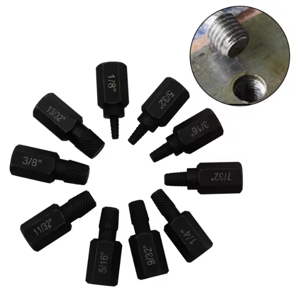 Screw Extractor™ Kit Extractor de Tornillos Dañados (10 Pcs)