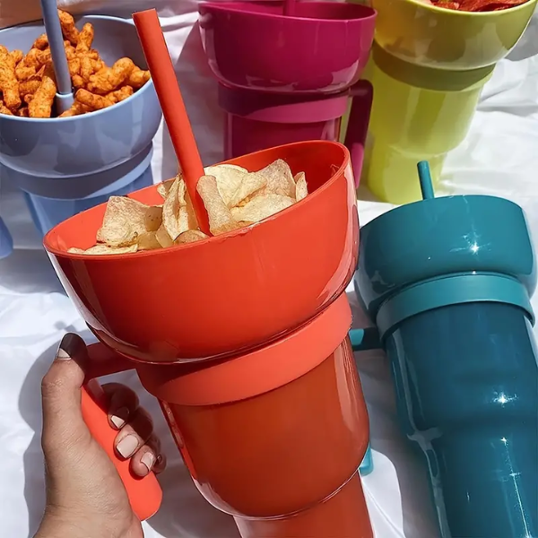 ComboSnack 2 en 1™ -  Vaso Doble Para Tu Comodidad