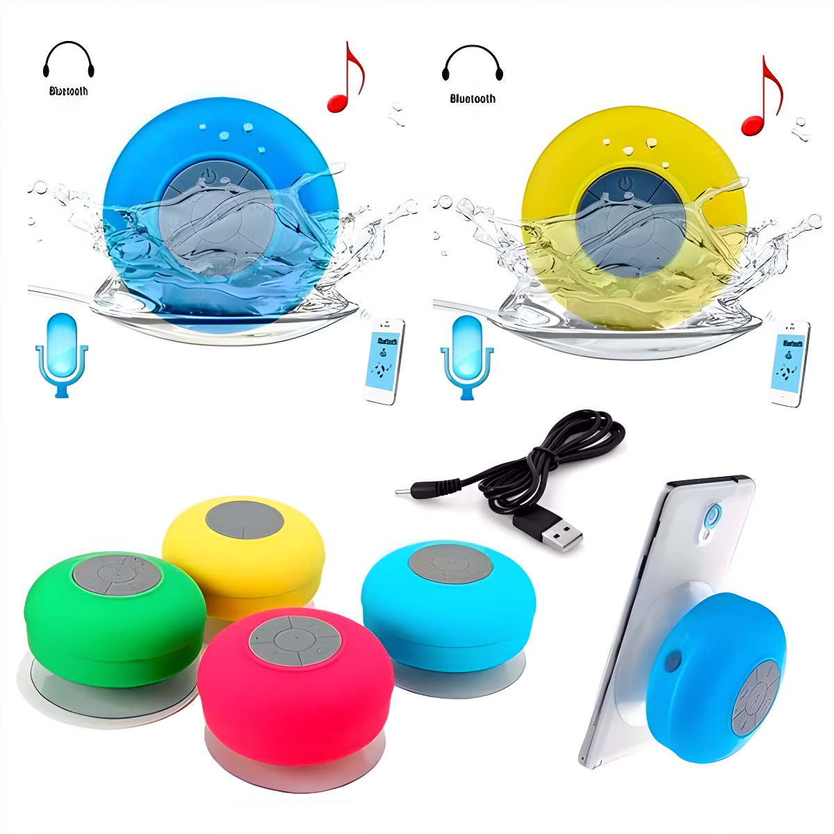 WaterMusic™ Parlante Inalámbrico Con Bluetooth Para Ducha