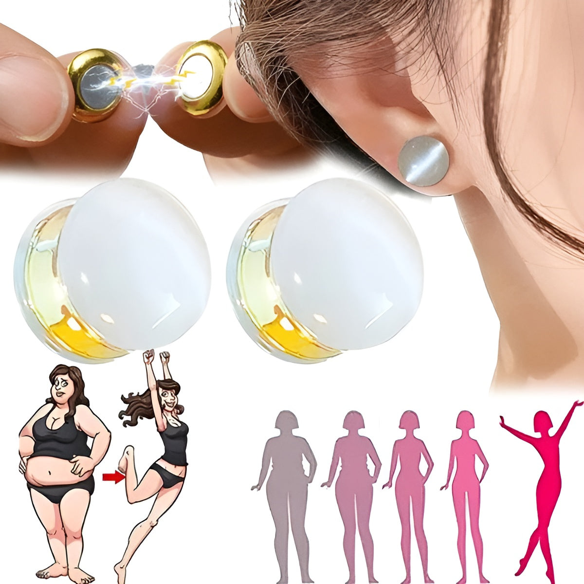 ÓnixBalance™ Aretes Magnéticos de Drenaje Linfático