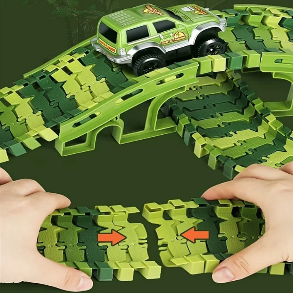 Jurassic Track™ Pista de Carreras Mundo de Dinosaurios (240 pcs) 🦖