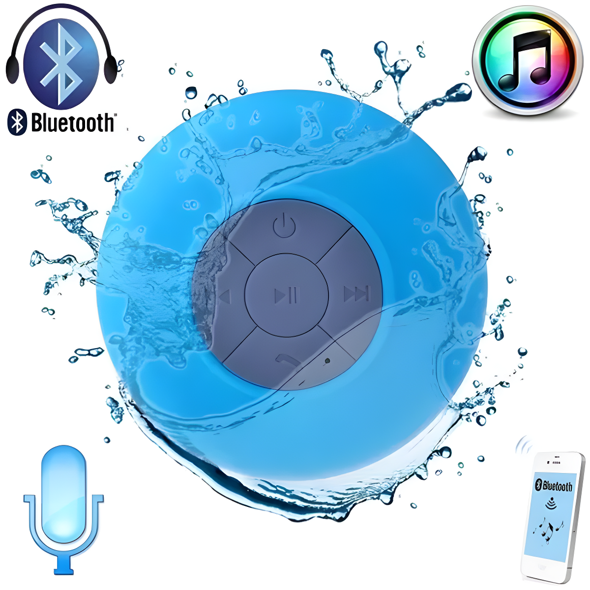 WaterMusic™ Parlante Inalámbrico Con Bluetooth Para Ducha