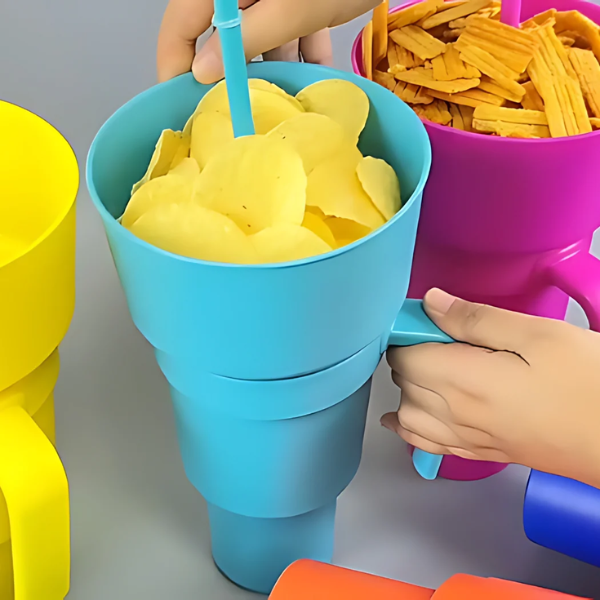 ComboSnack 2 en 1™ -  Vaso Doble Para Tu Comodidad