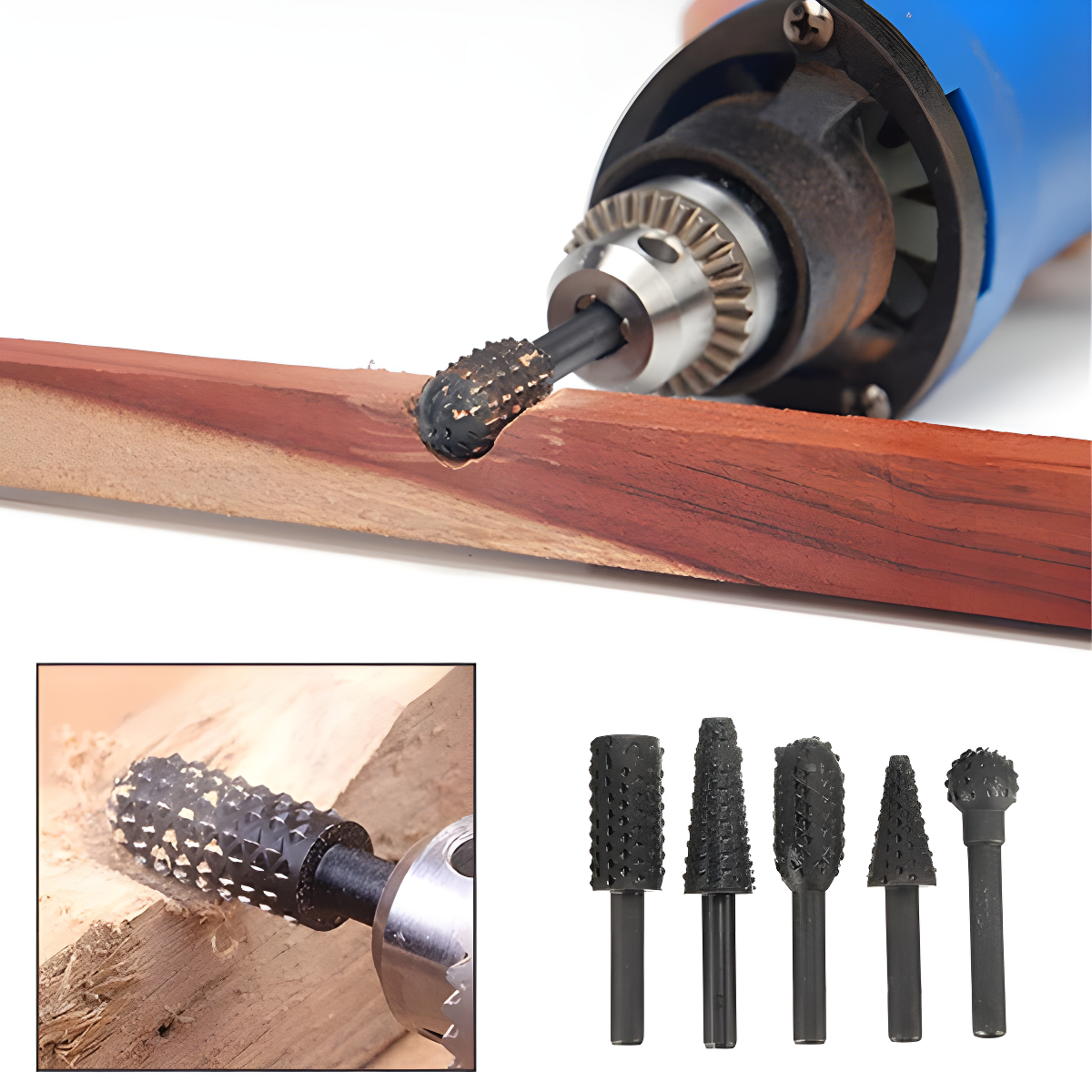 Rotary Files™ Set De Brocas Rotativas Para Tallar Madera (5 Pcs)