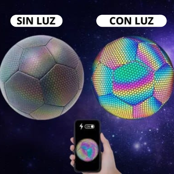 LuminousFut™ Balón de Fútbol Reflectivo ⚽