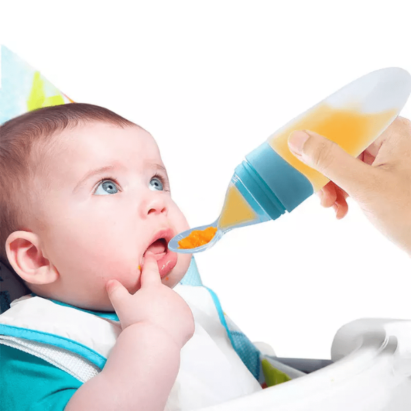 BabyFood™ Cuchara/Biberón de Silicona Para Bebé