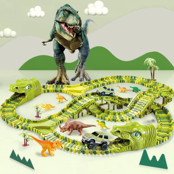 Jurassic Track™ Pista de Carreras Mundo de Dinosaurios (240 pcs) 🦖