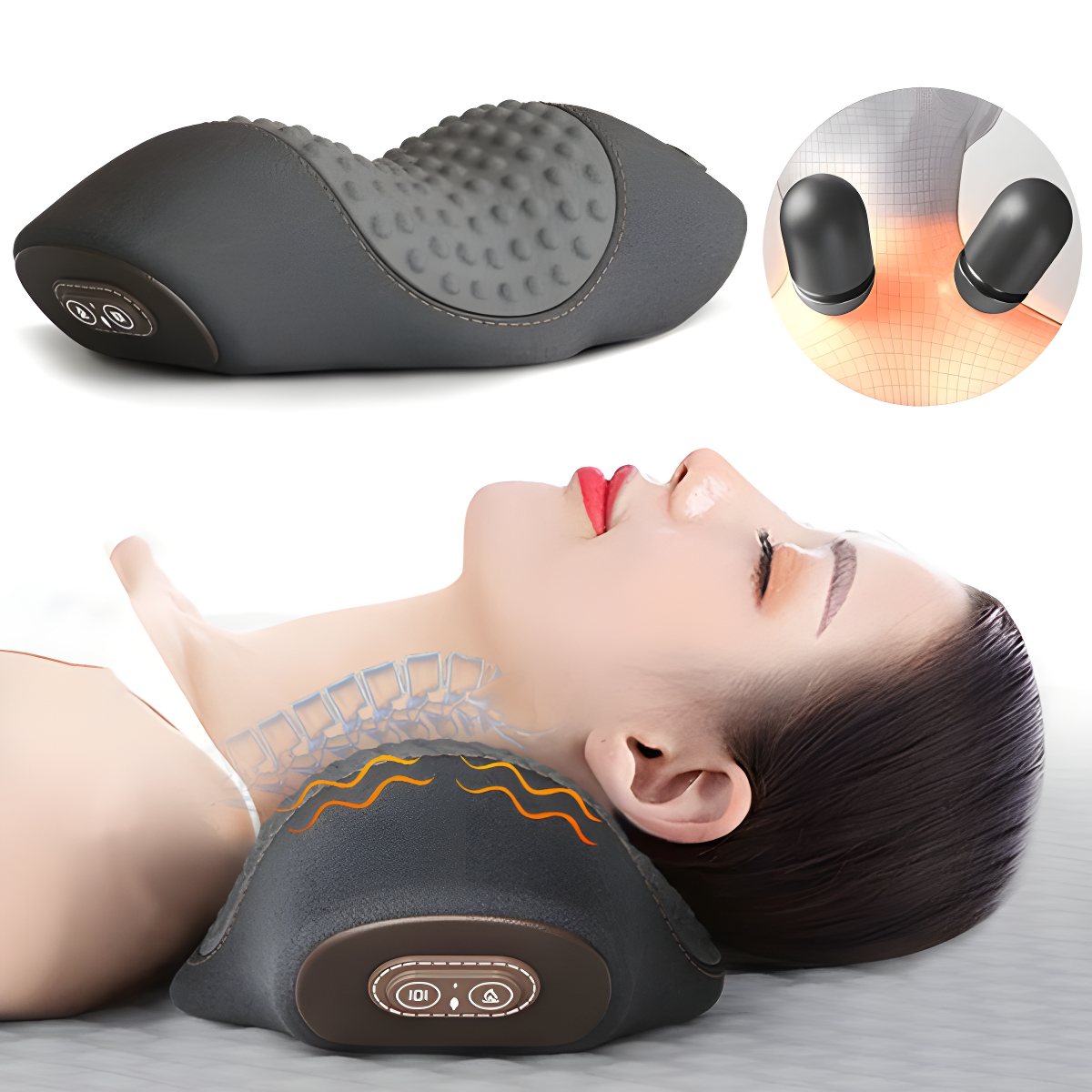 Massage Pillow 2.0™ Almohada Cervical (Confort, Masaje y Calor)