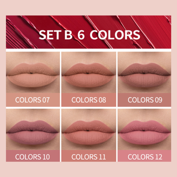 Set de Labiales Líquidos Handaiyan x 6 Unds (Colores intensos surtidos)