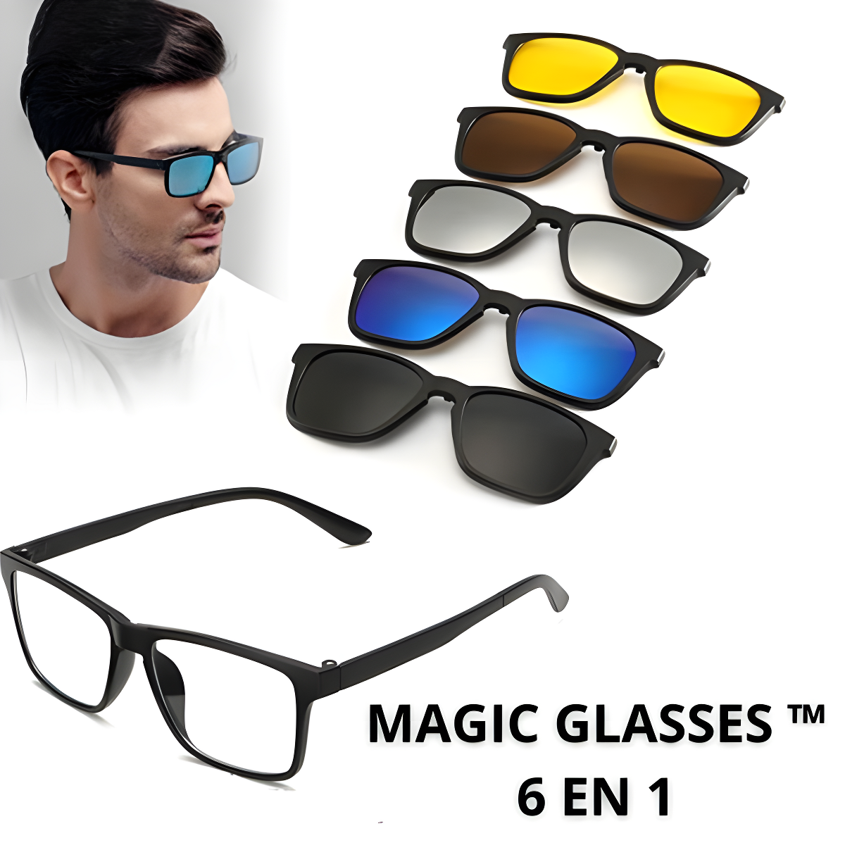 Magic Glasses™ 6 en 1 * Lentes Intercambiables