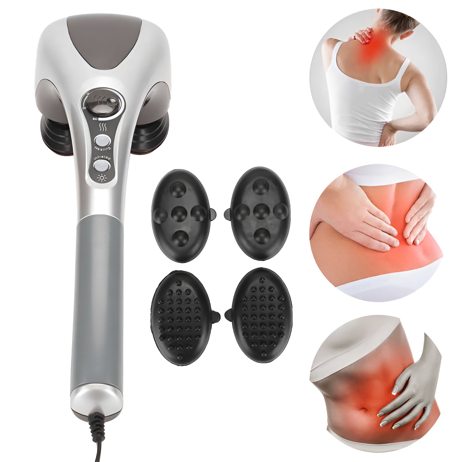 PowerRelax™ Masajeador Profesional Con Doble Cabezal