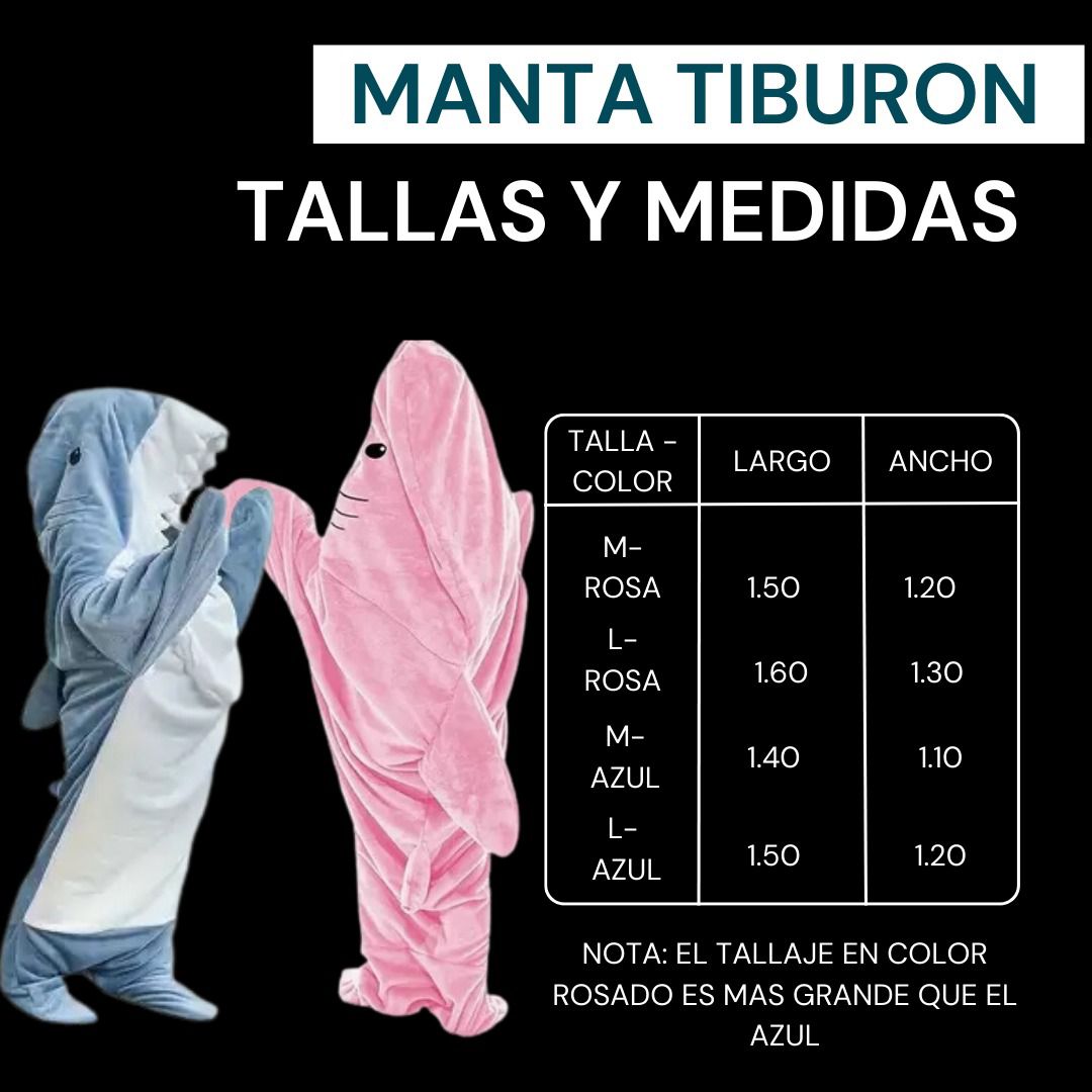 TrendShark™ Manta De Tiburón Para Niños (Altura Max. 1.60 cm)