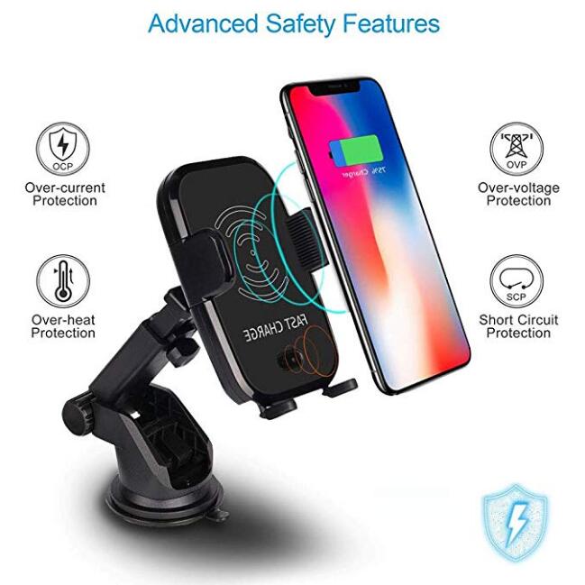 Qi Fast Wireless Car Charger automatic