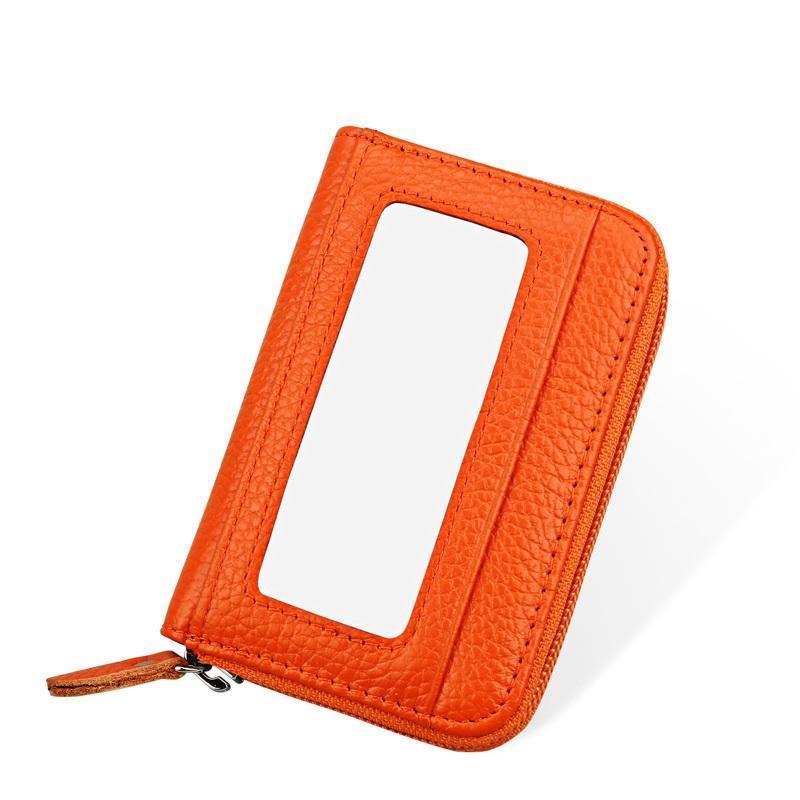 RFID Genuine Leather Card Holder