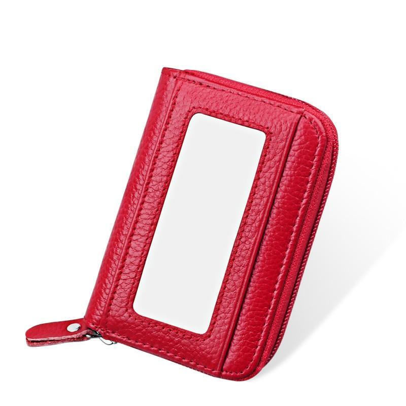 RFID Genuine Leather Card Holder