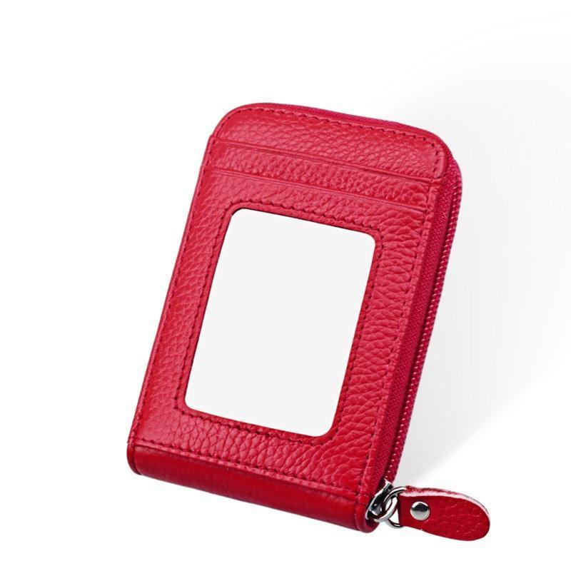 RFID Genuine Leather Card Holder