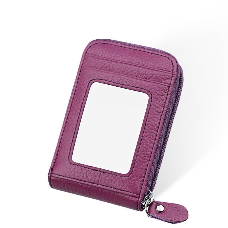 RFID Genuine Leather Card Holder