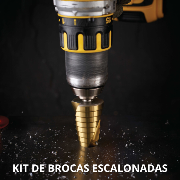 Kit de Brocas Escalonadas x 3 unds (4-12/20/32 mm)