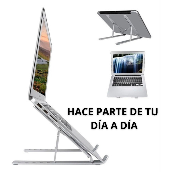 Practi-Soporte para Laptop en ALUMINIO - El más compacto del mercado