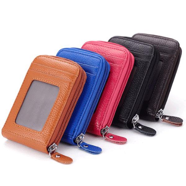 RFID Genuine Leather Card Holder