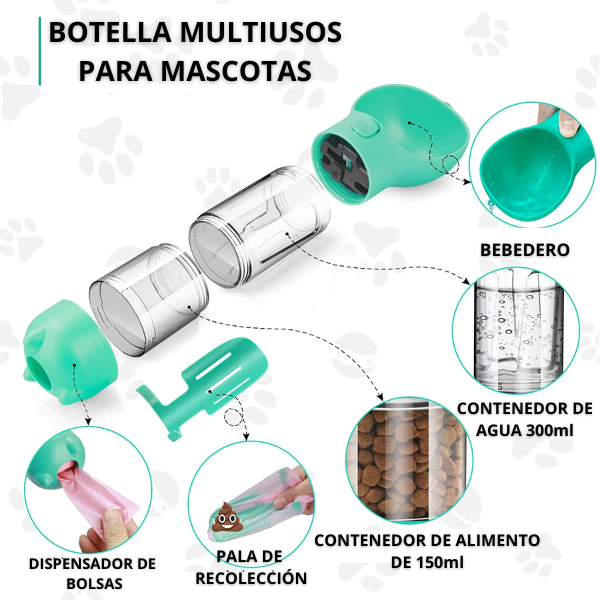 Botella Multiusos para Mascotas - Versión 5.0