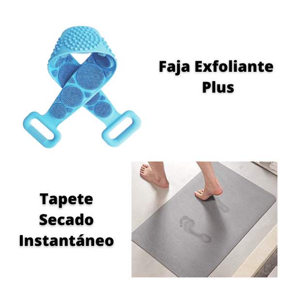 Combo: Tapete Secado Instantáneo + Faja Exfoliante Plus